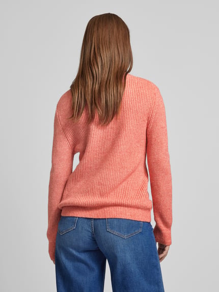 s.Oliver RED LABEL Regular Fit Strickpullover mit gerippten Abschlüssen Rose 5