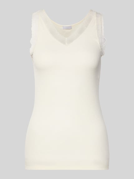 HANRO Tanktop met kant Offwhite - 1
