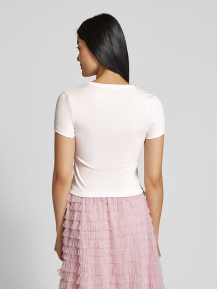 GUESS T-shirt met siersteentjes Roze - 5