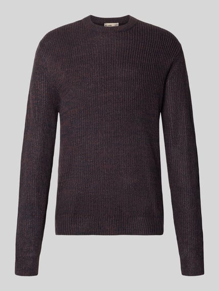 ONLY & SONS Pullover mit gerippten Abschlüssen Bordeaux 1