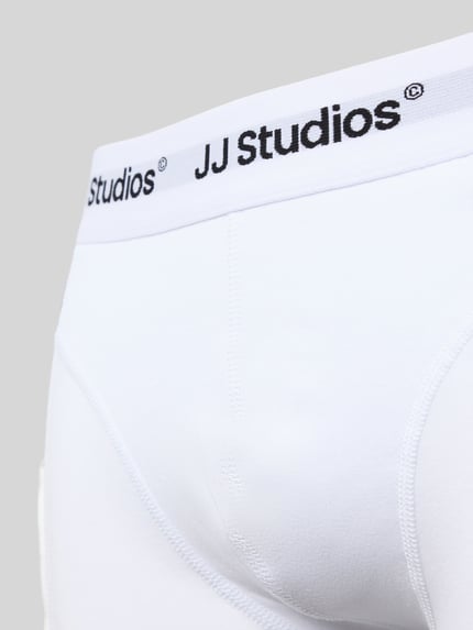 JACK & JONES Obcisłe bokserki z wyhaftowanym logo w zestawie 3 szt. model ‘Soho’ Biały 2