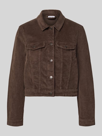Produktfoto, Jacke aus Cord mit Brusttaschen Modell 'DEBRA' von NOISY MAY®, braun, Umlegekragen, Knopfleiste, Baumwoll-Elasthan-Mix