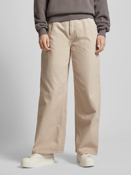 Carhartt Work In Progress Broek met wijde pijpen, model 'JENS' Steengrijs - 4