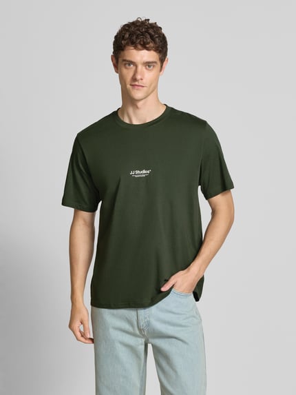JACK & JONES T-Shirt mit Rundhalsausschnitt Modell 'SOHO' Dunkelgruen 4
