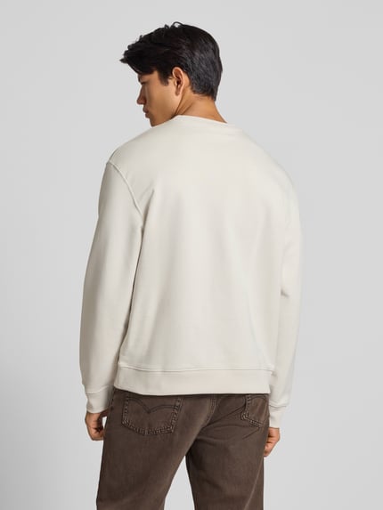 Calvin Klein Jeans Regular fit sweatshirt met logoprint, model 'Terry' Offwhite - 5
