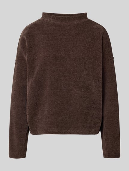 OPUS Pullunder mit Mock Neck Modell 'Gemse' Mittelbraun 2