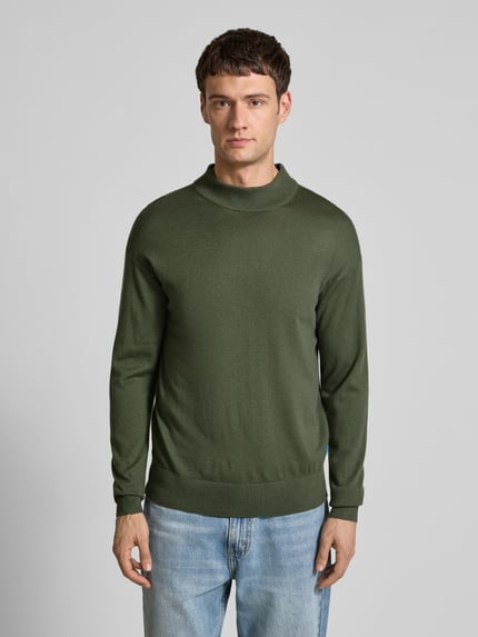 Scotch & Soda Strickpullover mit gerippten Abschlüssen Oliv 4