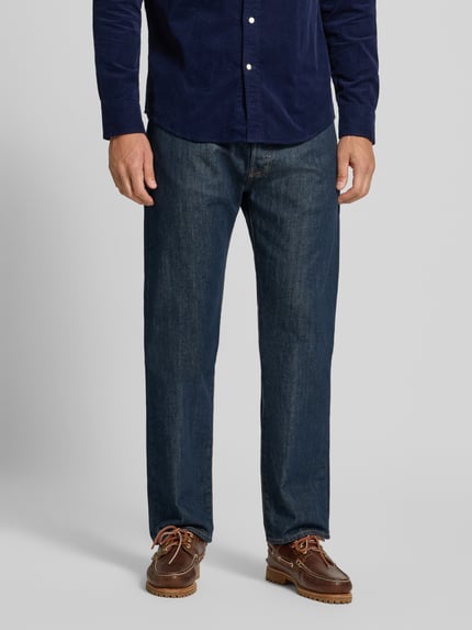 Levi's® Wide Leg fit jeans model '501®' Donkerblauw - 4