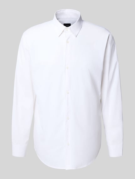 Armani Exchange Regular Fit Freizeithemd mit Kentkragen Weiss 2