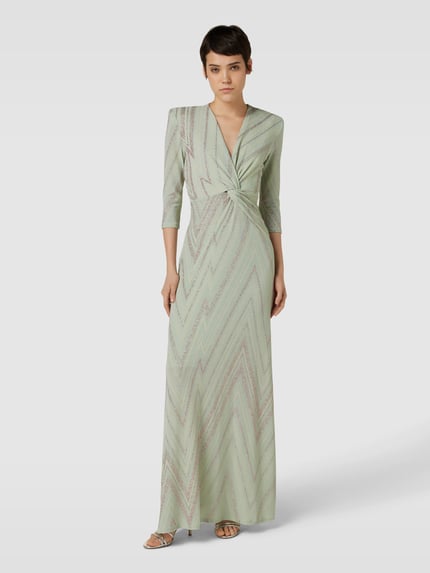 Liu Jo Black Abendkleid mit V-Ausschnitt Mint 4