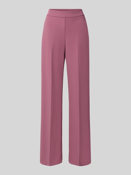 straight fit stoffen broek met persplooien Shop The Look MANNEQUINE