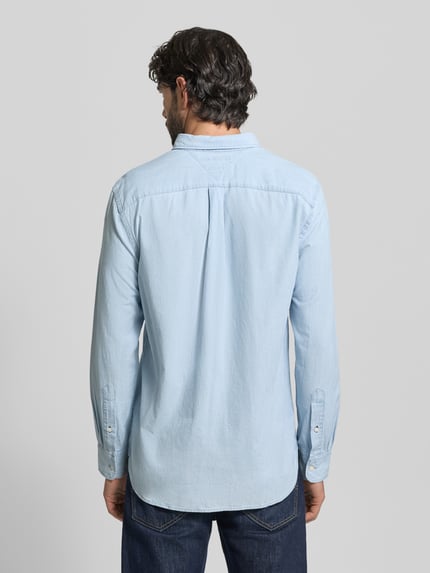 Tommy Hilfiger Regular Fit Freizeithemd aus Chambray Hellblau 5
