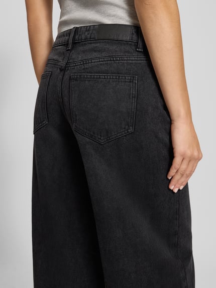 NOISY MAY® Wide fit jeans in 5-pocketmodel, model 'KETTIE' Zwart - 3