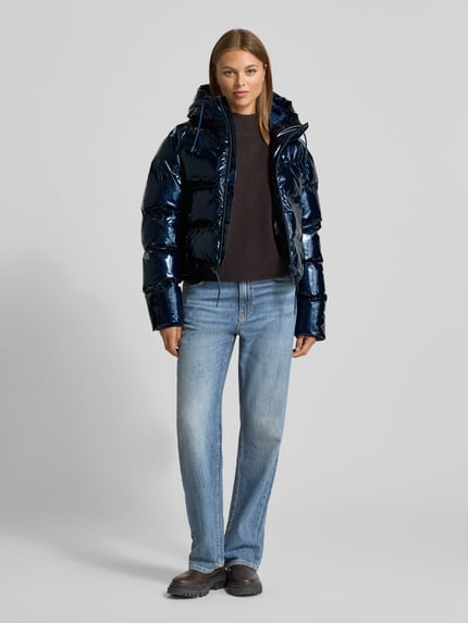 Rains Steppjacke mit Kapuze und Zweiwege-Reißverschluss Modell 'Alta' Marine 1