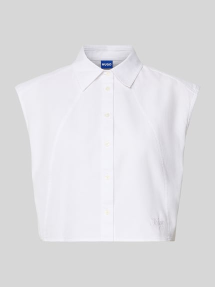 Boxy Fit Blusentop aus reiner Baumwolle Modell 'ESTATE_B' Shop The Look MANNEQUINE