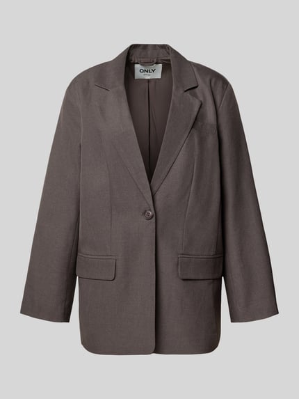 Loose fit longblazer met reverskraag model 'LINDA' Shop The Look MANNEQUINE