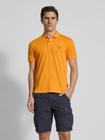 Napapijri Koszulka polo o kroju regular fit z wyhaftowanym logo model ‘elbas’ Żółty 4