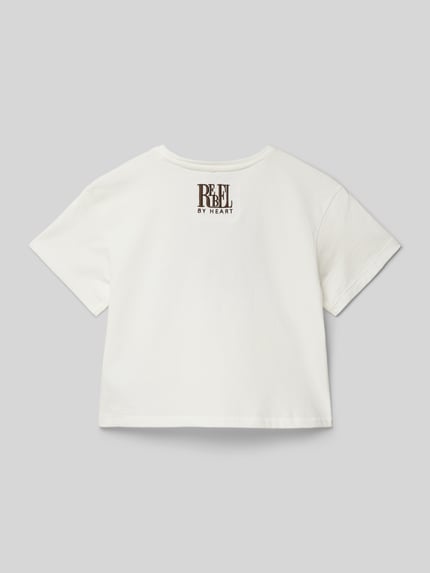 ONLY Regular Fit Crop Top aus reiner Baumwolle Modell 'LEONA' Offwhite 3