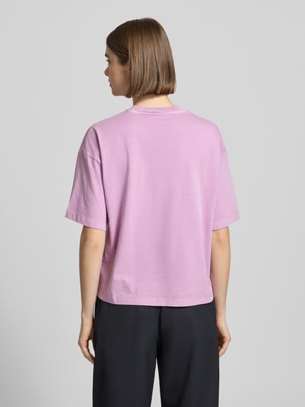 Carhartt Work In Progress T-shirt met labelpatch model 'Nelson' Paars gemêleerd - 5