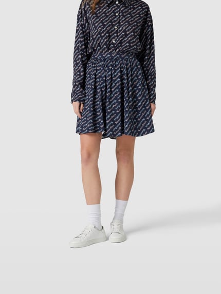 Kenzo minirok met all-over labelprint Donkerblauw - 4