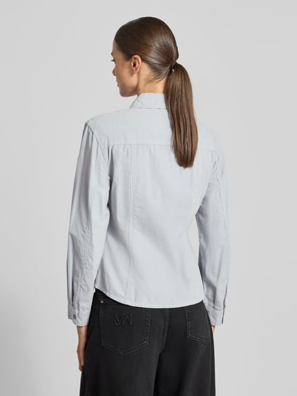 Marc O'Polo Regular fit blouse met lange mouwen van puur katoen Lichtblauw - 5
