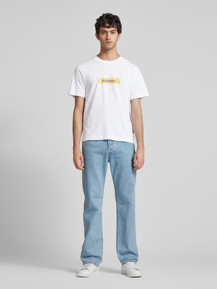 JACK & JONES T-shirt z nadrukiem z logo model ‘SPLIT’ Biały 1