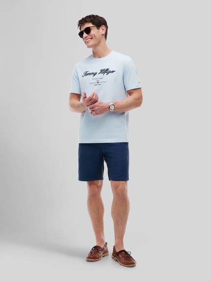 Tommy Hilfiger regular fit T-shirt van puur katoen Lichtblauw - 1