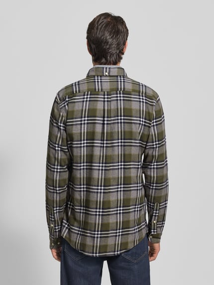 Barbour Slim Fit Freizeithemd aus reiner Baumwolle Marine 5