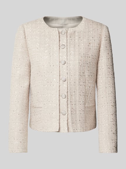Emporio Armani Regular Fit Blazer mit Woll-Anteil Sand 2