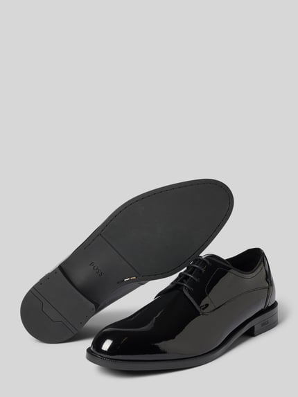 BOSS Schnürschuhe aus Lackleder Modell 'Tayil' Black 4