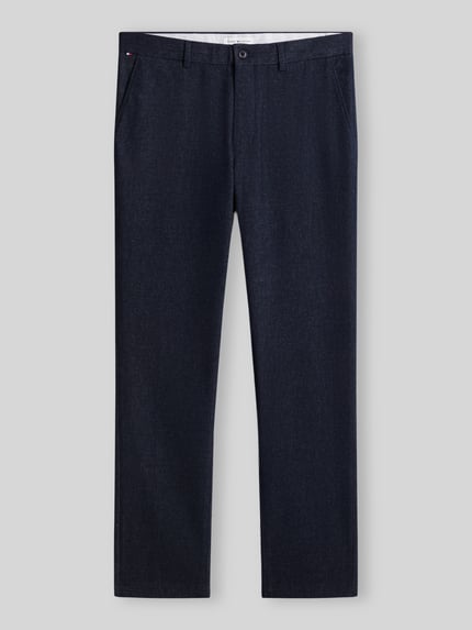 Tommy Hilfiger Slim Fit Gerade Hose aus Baumwoll-Mix mit Viskose-Anteil Modell 'DENTON' Marine 2