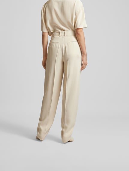 Joseph Balloon fit stoffen broek van viscose Ecru - 5