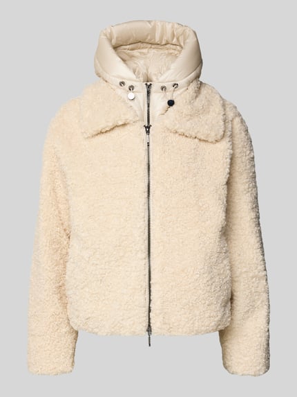 Amber & June Teddyjacke mit Kapuze Beige 2