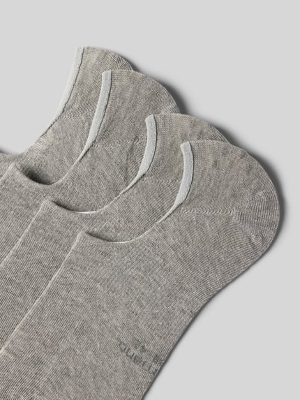 camano Füsslinge im unifarbenen Design im 4er-Pack Hellgrau 2