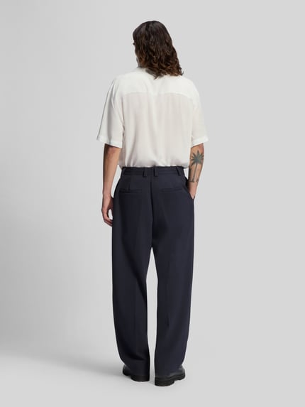 HUGO Modern Fit Hose aus Baumwoll-Mix Dunkelblau 5