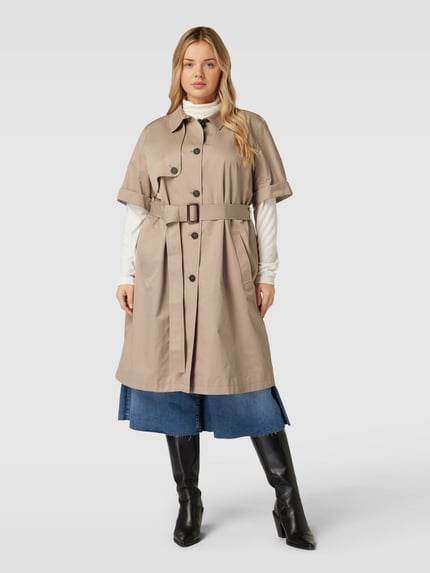 Marina Rinaldi Trenchcoat PLUS SIZE mit 1/2- Arm und Taillengürtel Modell 'TARBES' Sand 4