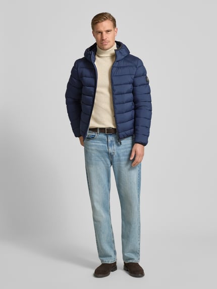 ECOALF Steppjacke mit Zweiwege-Reißverschluss Modell 'ASPENALF' Marine Melange 1
