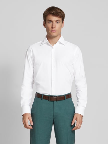 BOSS Regular Fit Businesshemd mit Stretch-Anteil Weiss 4