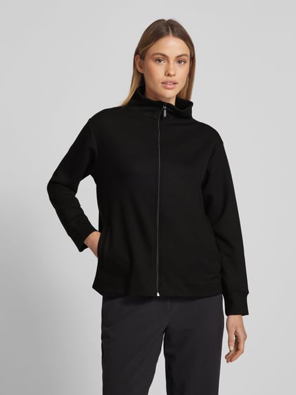 Christian Berg Woman Sweatjack met opstaande kraag Zwart - 4