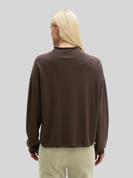 Marc O'Polo Turtleneck mit Mock Neck Dunkelbraun 5