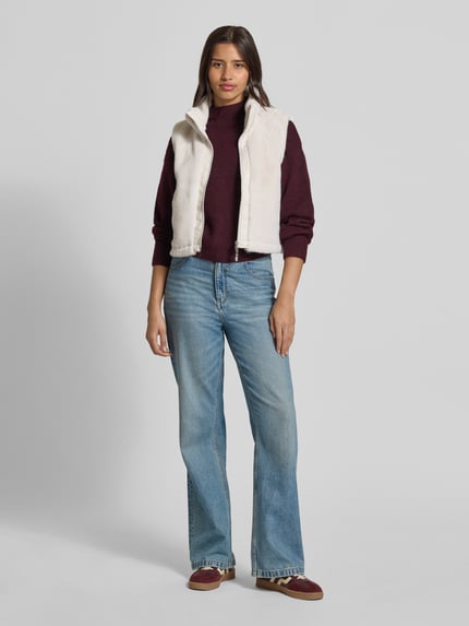 monari Gilet met opstaande kraag Beige - 1