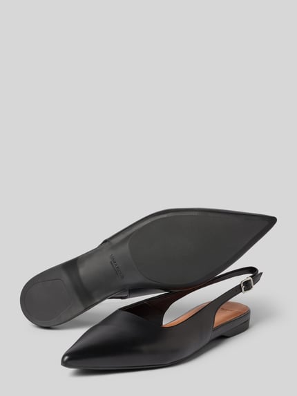 Productfoto, Slingbacks aus echt leer model 'HERMINE' van Vagabond, effen kleuren, punt van de schoen, blokhak, doornsluiting, licht gestructureerde zool