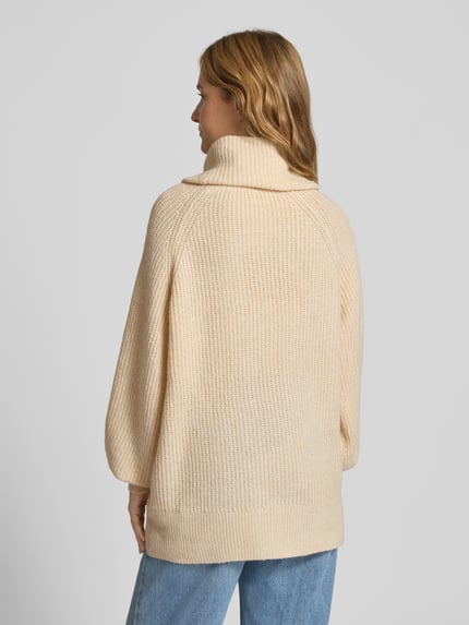 ONLY Sweter z golfem w kroju loose fit z dodatkiem wełny Model 'WHITNEY' Écru melanż 5