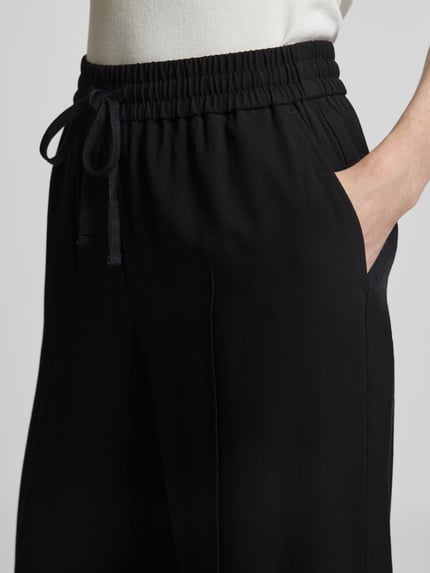 someday. Regular fit stoffen broek met vaste persplooien, model 'Contri' Zwart - 3