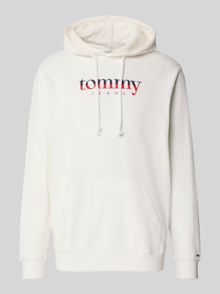 Tommy Jeans Regular Fit Hoodie aus reiner Baumwolle Offwhite 2