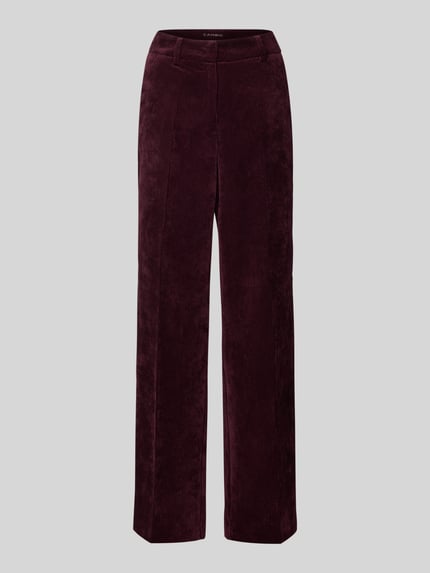 CAMBIO Wide Fit Cordhose mit Bügelfalten Modell 'Amelie' Bordeaux 2