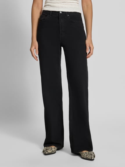 ONLY Wide Leg Jeans aus Baumwoll-Mix Modell 'JUICY' Black 4