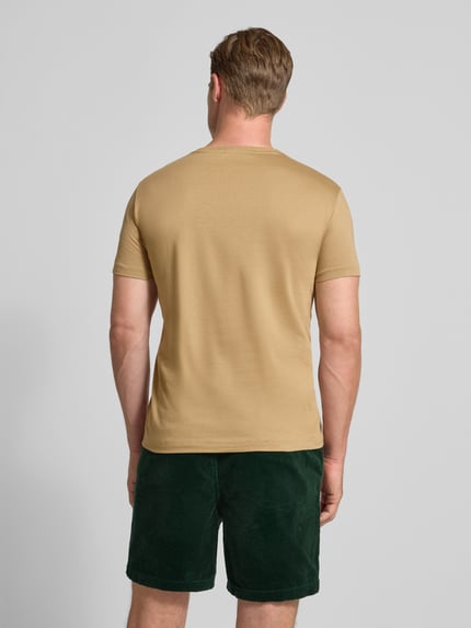 Polo Ralph Lauren T-shirt o kroju custom slim fit z okrągłym dekoltem Beżowy 5