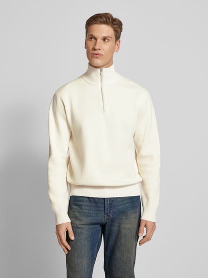 JACK & JONES Schipperstrui met opstaande kraag, model 'VESTERBRO' Offwhite - 4