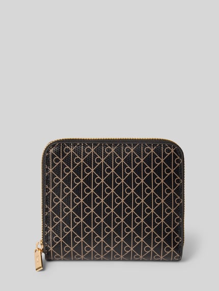 CK Calvin Klein Portemonnee met all-over print, model 'Square' Zwart - 1